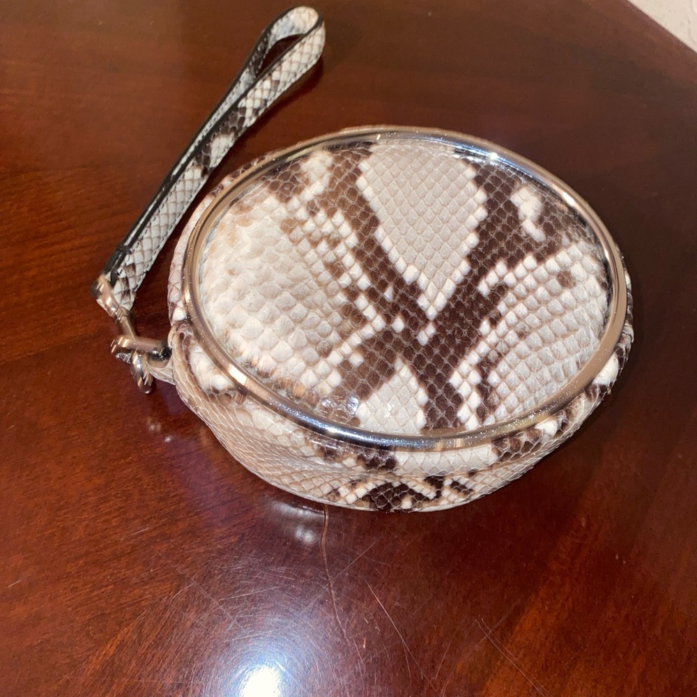 ALEXANDER WANG Halo Vanity bag 
Black/White Snake Wristlet Pouch worn once $495